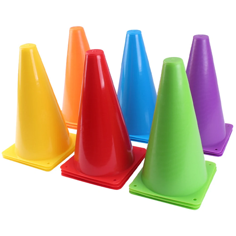 

10Pack Fitness Exercise Sports Training Markers Cones Soccer Rugby Cone Shape Tower Skating Obstacle Roller Skate Pile 2022 New
