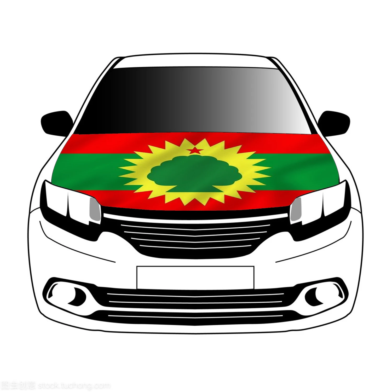 

Ethiopian Oromo flag flags,3.3x5ft/5x7ft 100%polyesterAdvanced sublimation printing car cover flag+triangle fastener