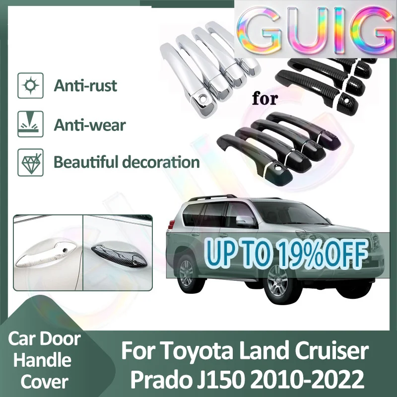 Фото Накладки на ручки дверей для Toyota Land Cruiser Prado 150 J150 2010~2022: Роскошные защитные аксессуары для экстерьера автомобиля №1