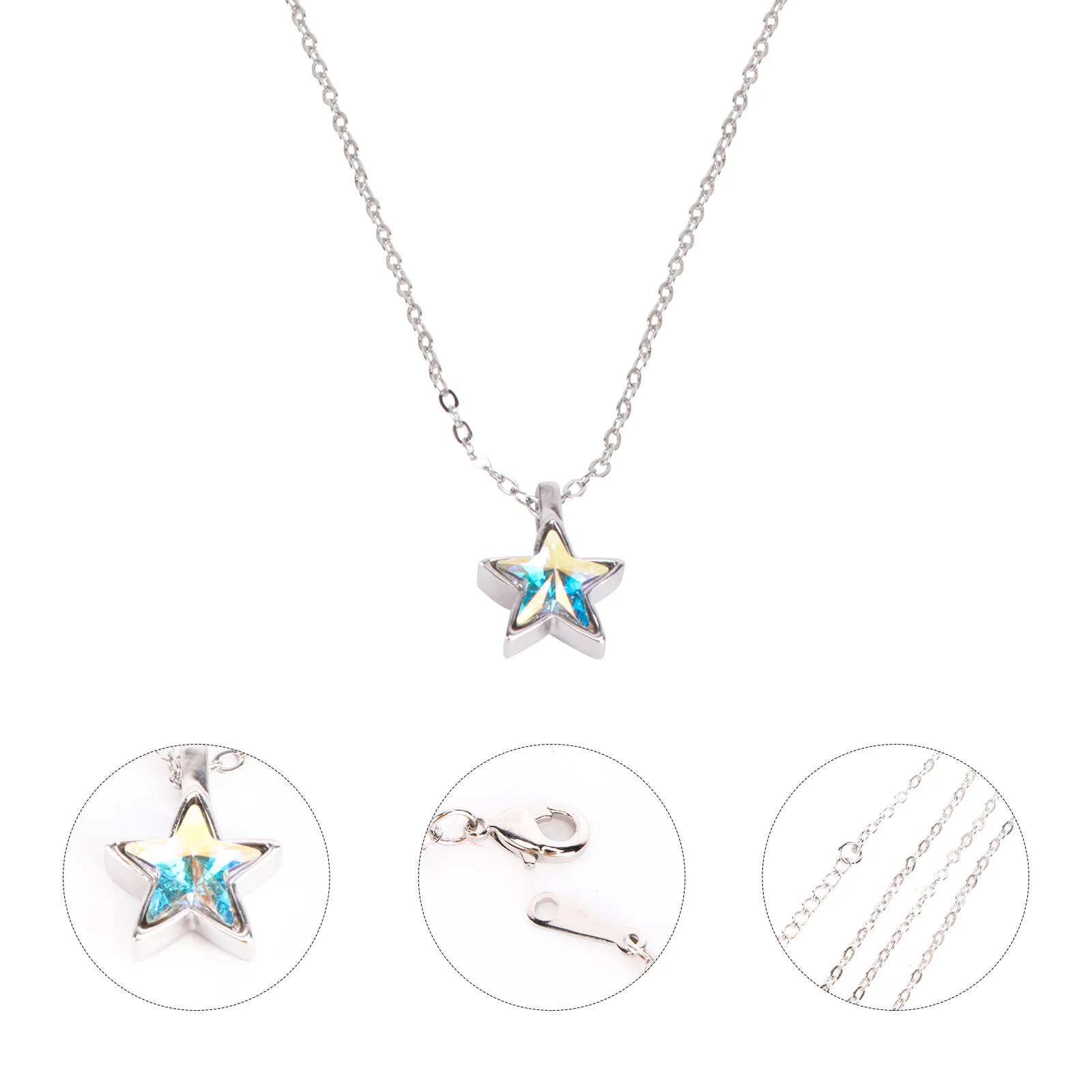 

1Pc Pentagram Pendant Necklace Chic Sweater Chain Street Photography Props