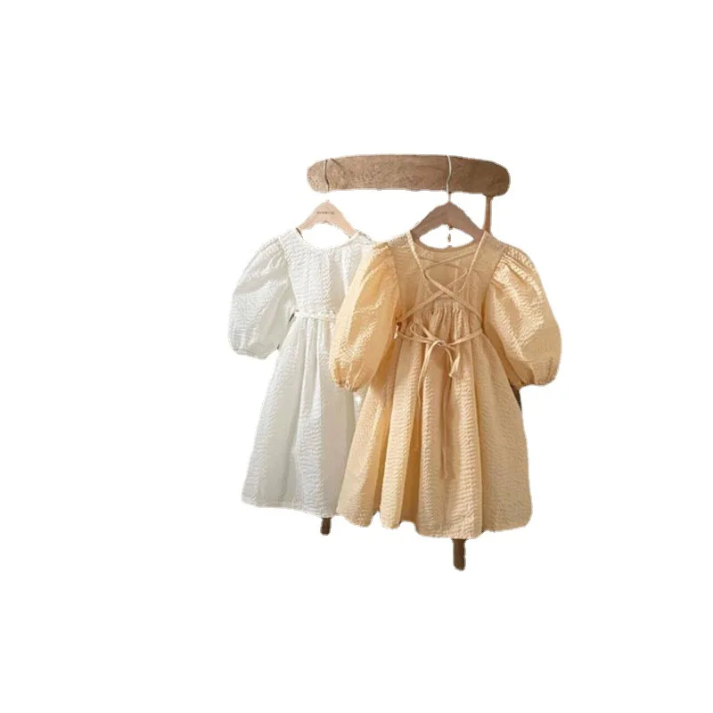 Новинка лета 2022 платье принцессы с пышными рукавами сказочное для девочек одежда