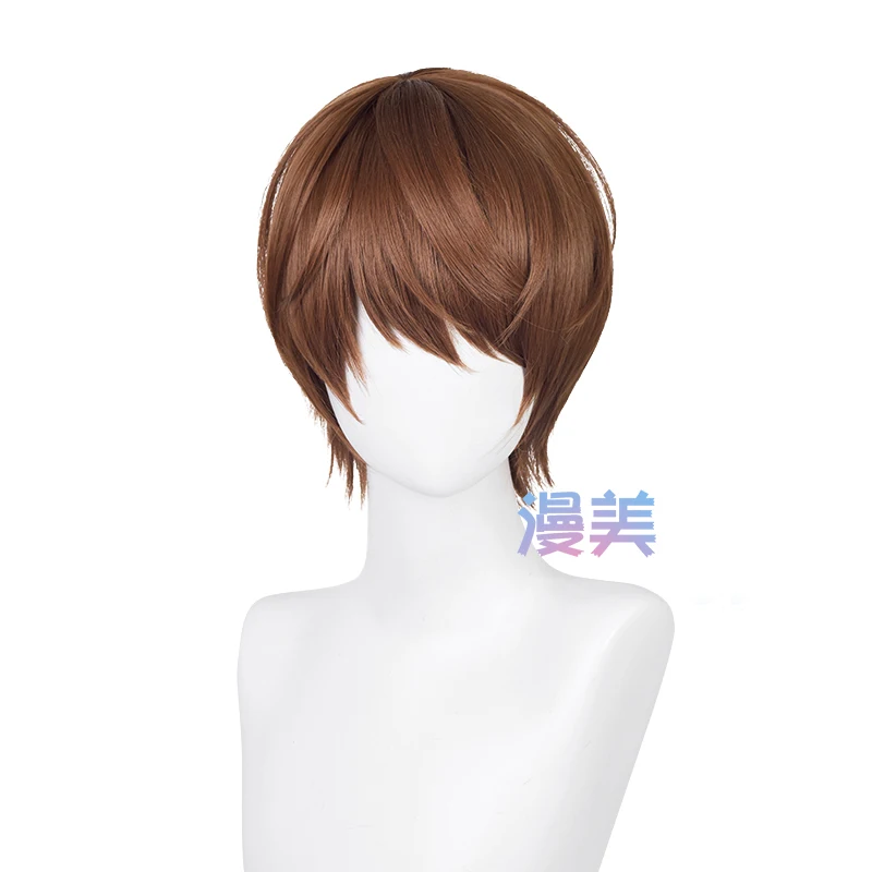 Аниме Ягами Свет Косплей Парик Темно-Коричневые Короткие Волосы Термостойкие