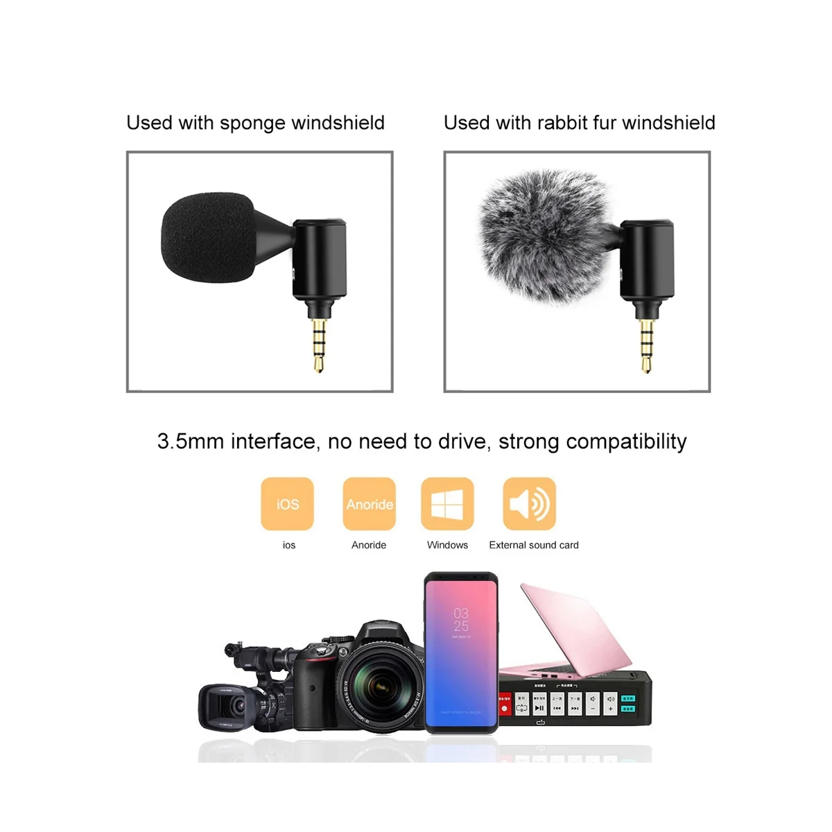 

Type-C Jack Mobile Phone Adjustable Mini Microphone for Smartphone(Type C)