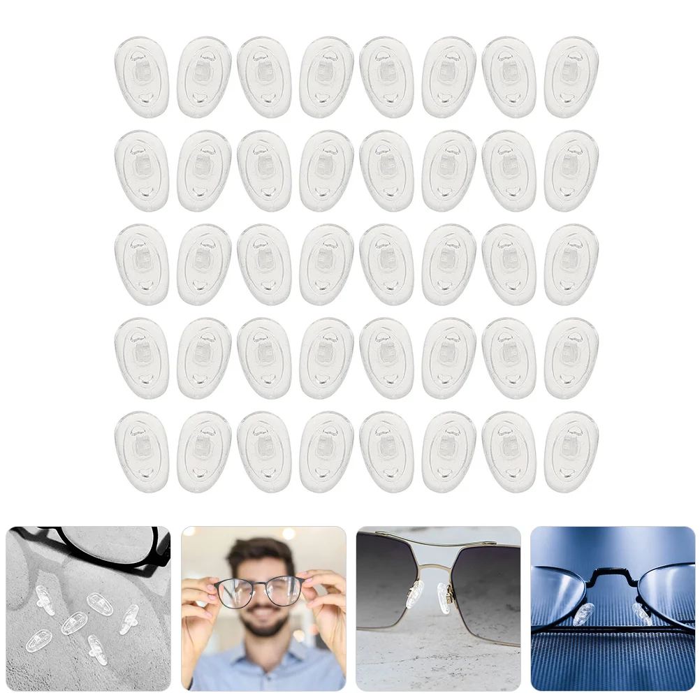

20 Pairs Screw Type Glasses Non-slip Silicone Nose Pads Eyeglasses Plastic Bridge Nosepads Shot