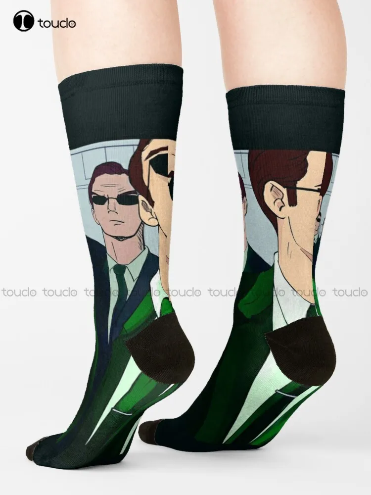 Smiths Agent Smith The Matrix Neo перезаряженные носки Хэллоуин женские удобные спортивные для