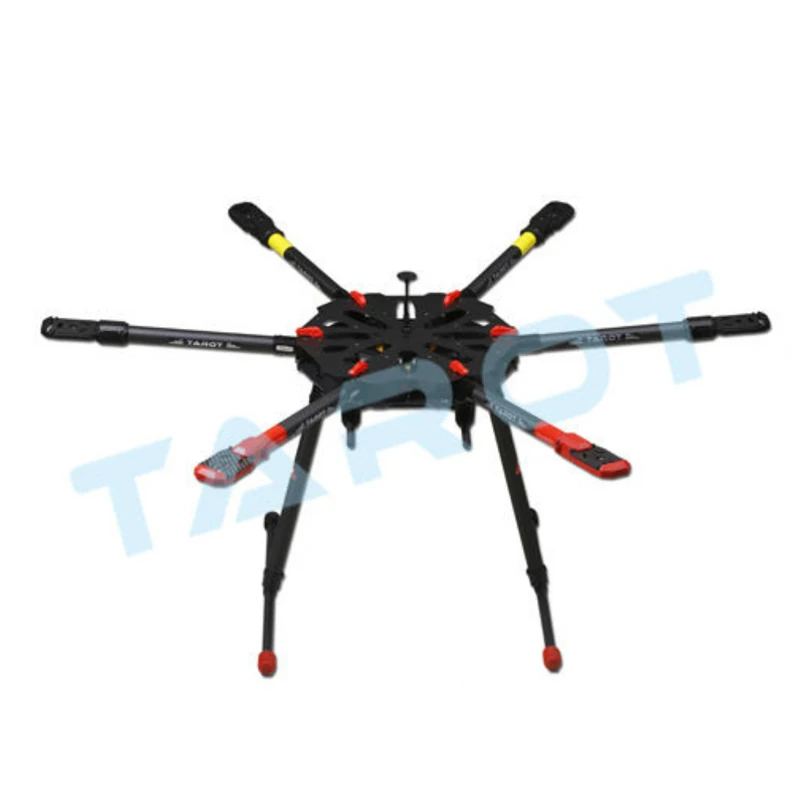 Комплект для коптера TAROT X6 из углеродного волокна TL6X001 с электрическими выдвижными полозками и складным рычагом для фотосъемки с видом от первого лица