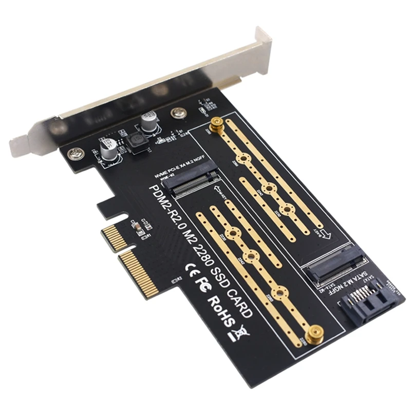 

Адаптер NGFF NVME к PCIE 4X/8X/16X, Поддержка жесткого диска 2230/2242/2260/2280 NGFF/NVME, двойной интерфейс, плата адаптера SSD