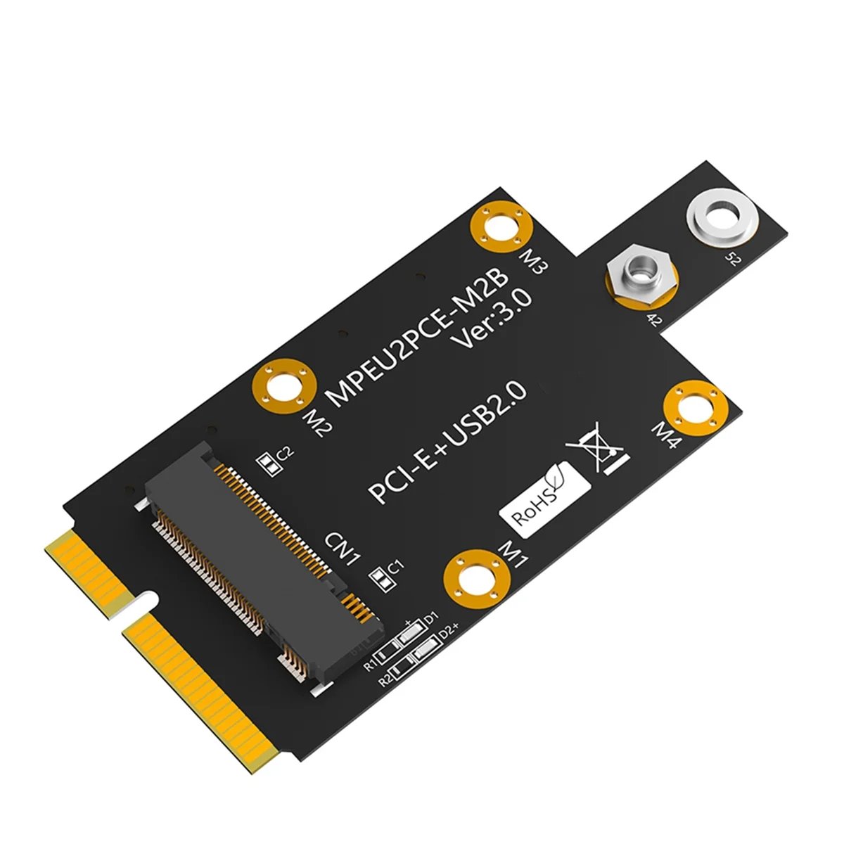 Адаптер Mini M.2 Key B к PCI-E с двумя слотами для SIM-карты NANO модуля 3G/4G/5G