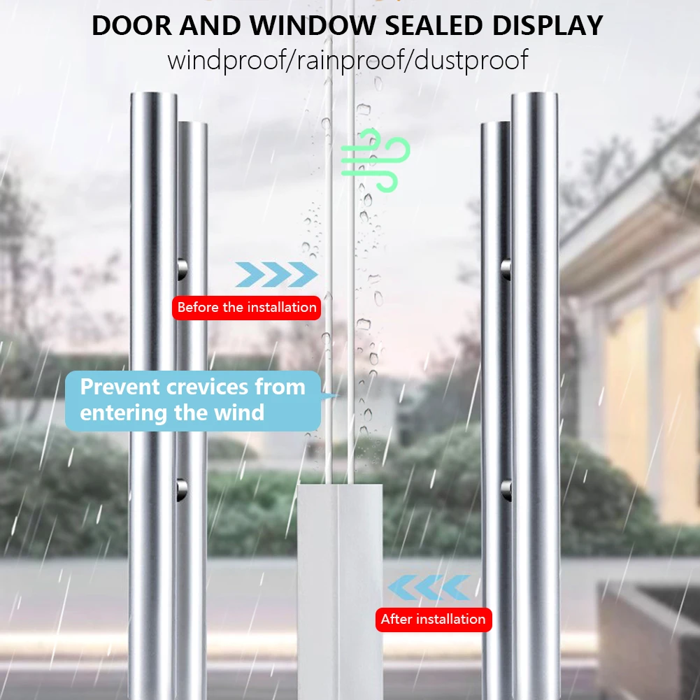 Самоклеящаяся силиконовая лента нижняя уплотнительная полоска для дверей и окон