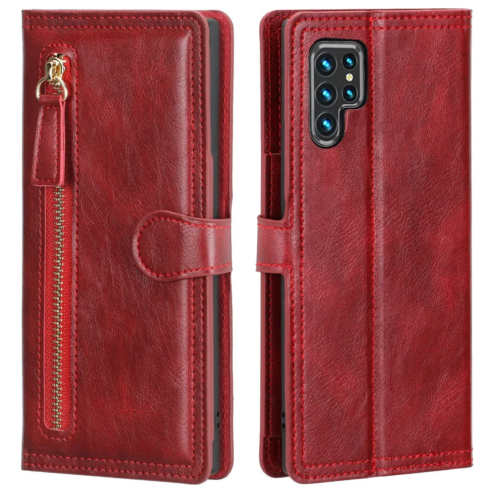 

Leather Wallet Case For Samsung S22 Ultra S21 Plus Luxury Flip Cover Coque Card Slots Galaxy Note 20 Ultra A53 A51 A71 A52 A12