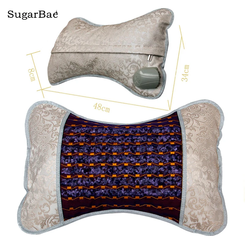

Negative Ions Jade Stone Massager Therapeutic Neck Pillows Free Shipping
