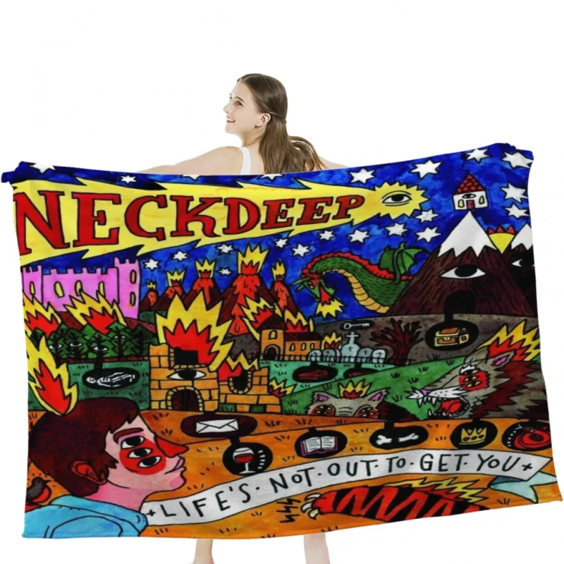 

Lnotgy Throw Blanket Airplane Travel Decoration Soft Warm Bedspread