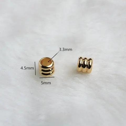 Позолоченные латунные бусины для бочонков Florainer Tina