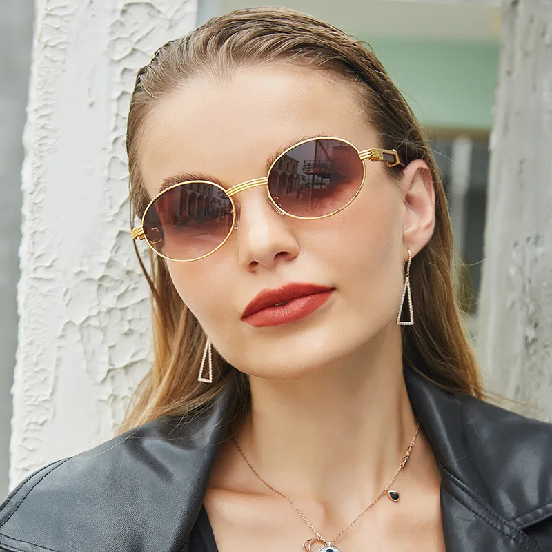Солнцезащитные очки в круглой оправе для мужчин и женщин винтажные роскошные
