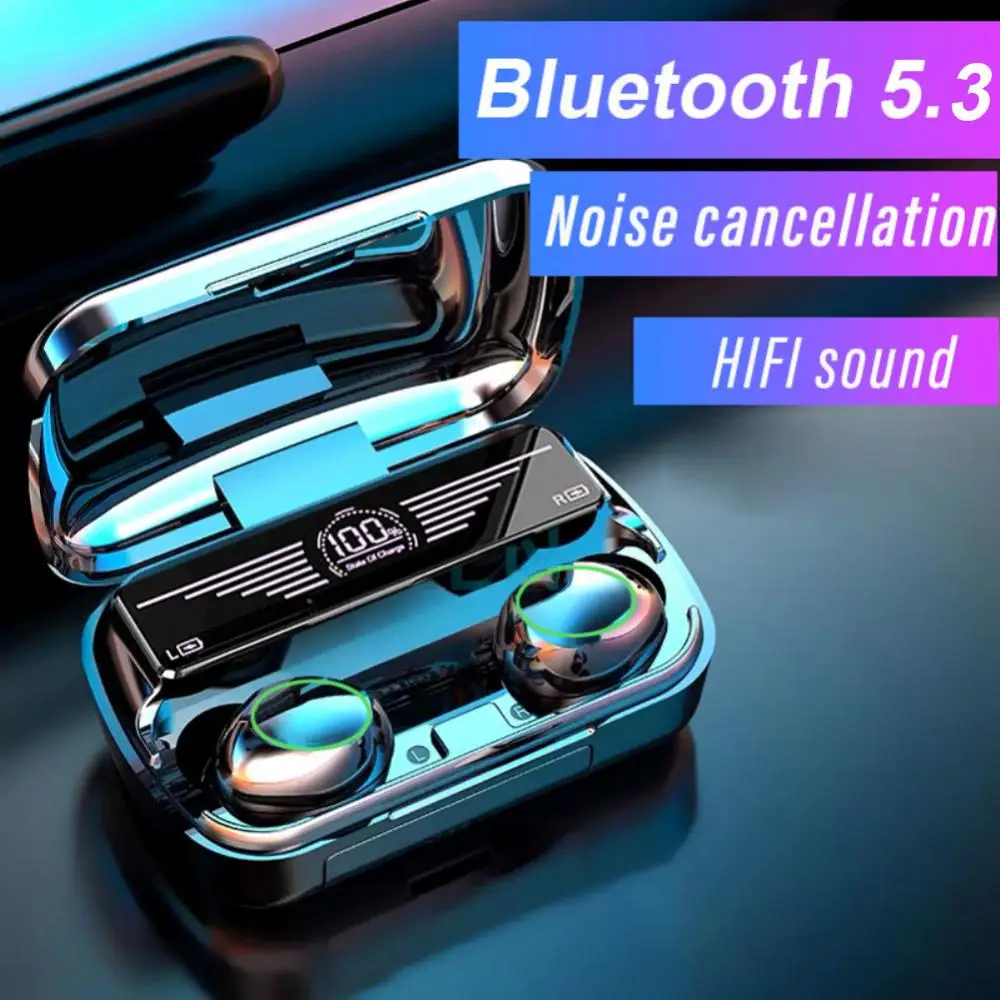 

With Charging Box Bq10 Earbuds Waterproof Headphones Noise Reduction Led Display Tws Wireless Earphone For Android Ios