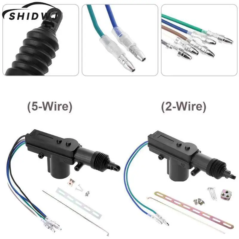 

2/5 Wires Universal Heavy Duty Power Door Lock Actuator Motor 12V Car Locking System Actuator Single Gun Type Kit