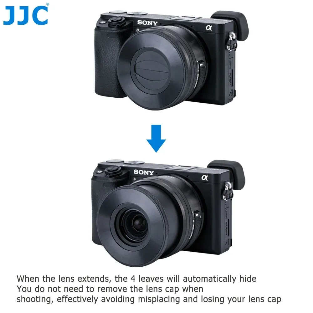 Фото Автоматическая крышка объектива JJC для объективов Sony E PZ 16-50 мм F3.5-5.6 OSS и FE 28-60 мм F4-5.6 для Sony A6600 A6500 A6400 A6300 A6100 SELP1650 №4