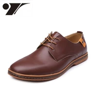 four seasons fashion mens shoes lace up casual leather shoes comfortable and lightweight pumps black business dress brown