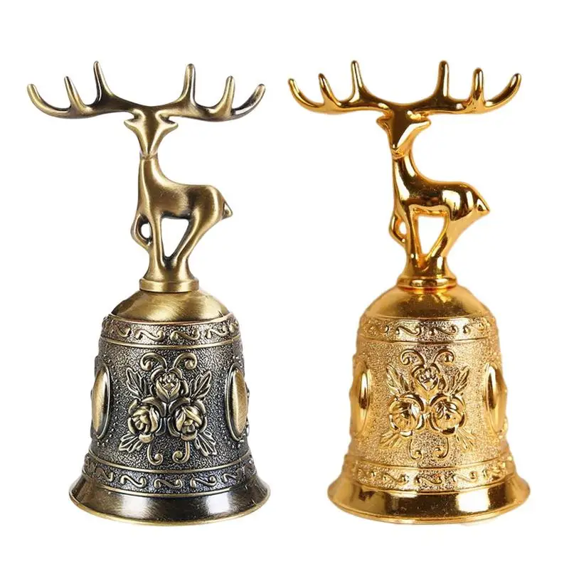 

Звонок Handbell, Многофункциональный Звонок с оленем, винтажный Выгравированный звонок, ручной звонок для свадьбы, школы