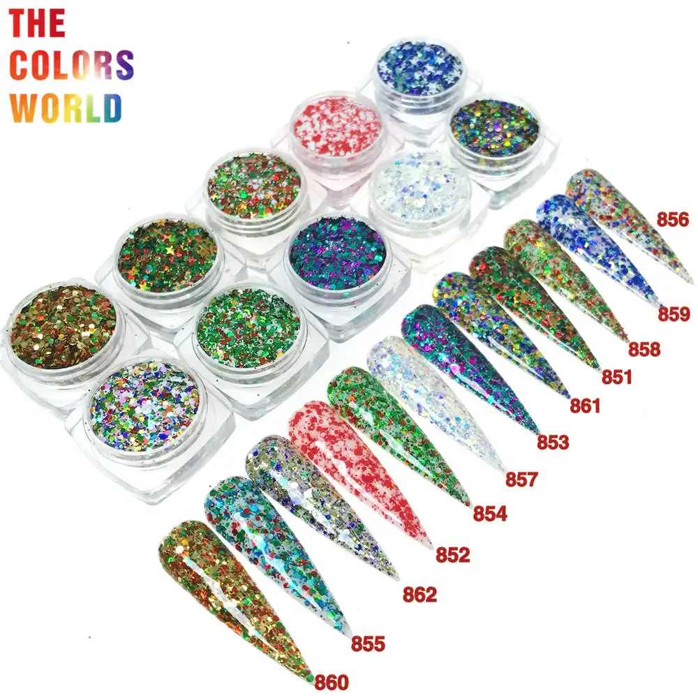 

TCT-375 Christmas Nails Glitter Nail Art Christmas Decoration Face Painting Tumblers Craft Handmade Accessoires Festival Party