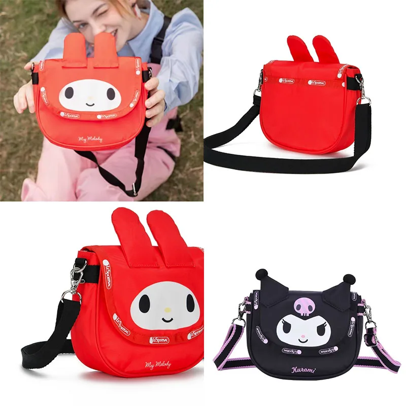 

Sanrio My Melody Kuromi Anime Joint Leisure Cartoon Messenger Bag Fashion Interesting Printed Single Shoulder Bag Backpack L190