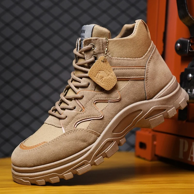 

Fashion Boots Men Platform Ankle Boots 2022 Autumn Outdoor Desert Boot Male Comfortable Non-slip Work Boots Botas Hombre NEW