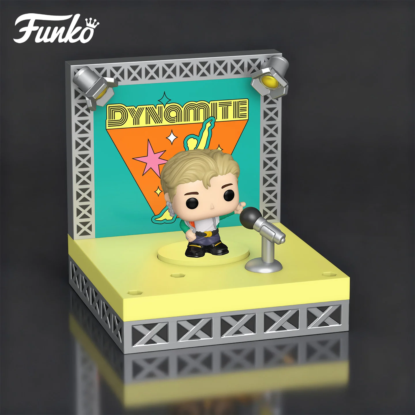 Фото Фигурка FUNKO BTS Stages RM,Jin, Suga, V, Jimin, Jung Kook, (Динамит) Stage Scene Bitty Pop! Серия Фигурка Модель Игрушка в подарок №5