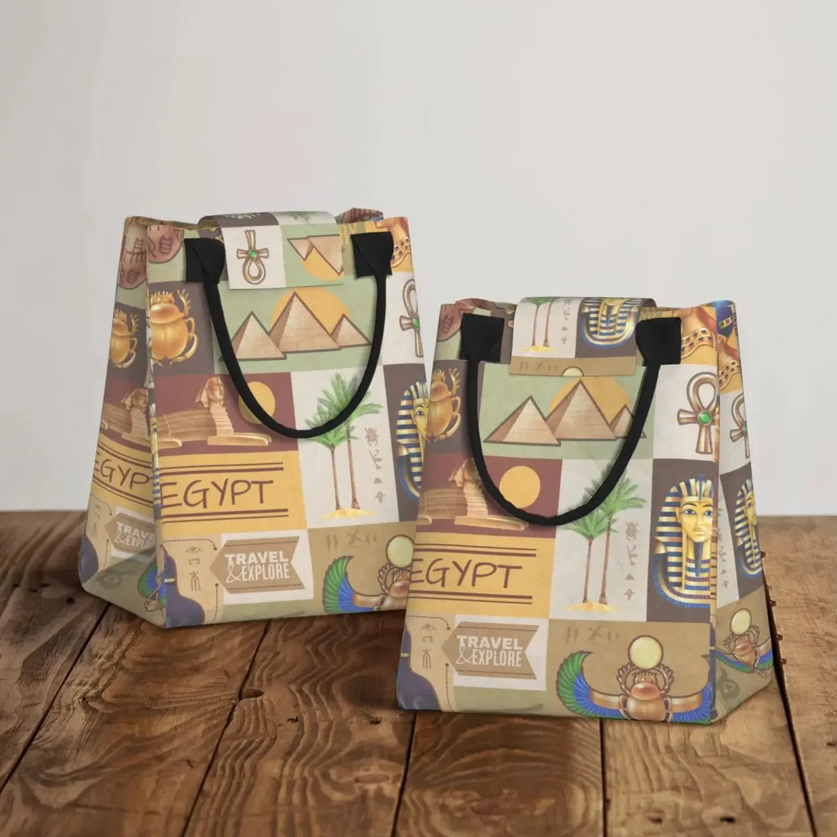 Многоразовый Герметичный пищевой пакет Египетский постер сумка для завтрака
