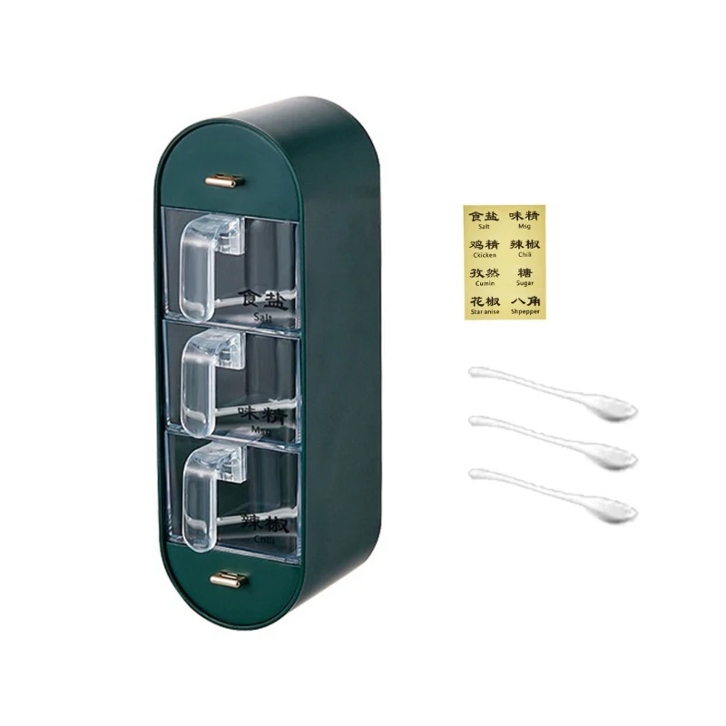 

Настенная коробка для приправ, многофункциональная организация, чехол, принадлежности для кухни, соль, перец