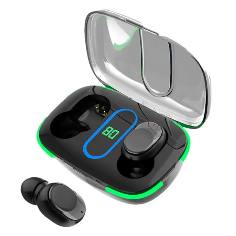 Беспроводные наушники-вкладыши с шумоподавлением, наушники со светодиодным дисплеем и прозрачной зарядкой, беспроводные наушники, время воспроизведения 50 часов Беспроводные наушники-вкладыши с шумоподавлением, наушники со светодиодным дисплеем и прозрачной зарядкой, беспроводные наушники, время воспроизведения 50 часов