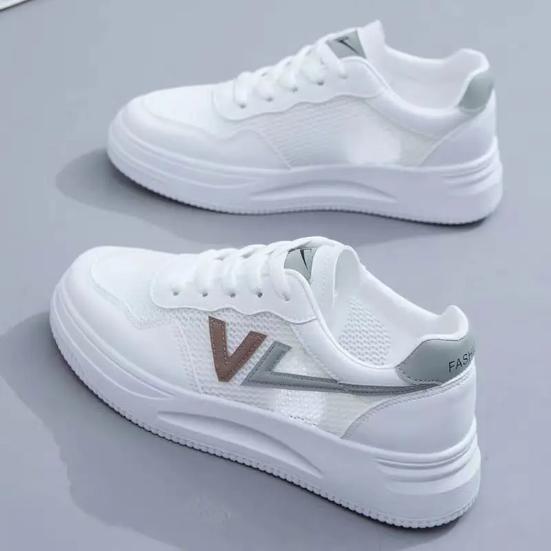 

Women Shoes Summer 2022 Basic Sleek Female Flats Patchwork Fashion Breathable Casual Students Daily Wear Solid Color Sneakers