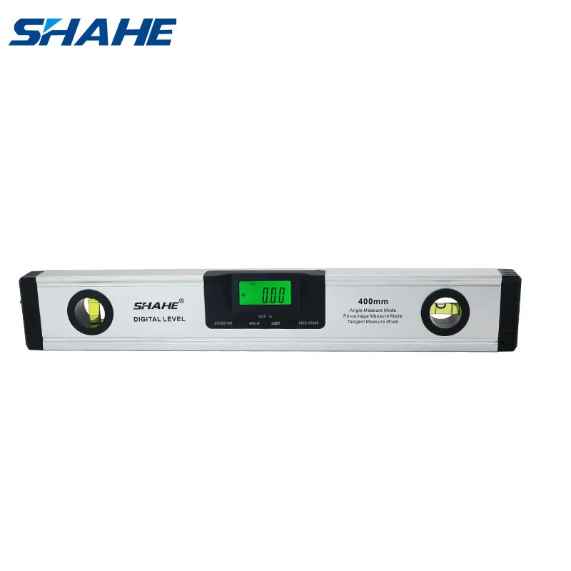 Shahe-Nivel Electrónico de burbuja, Inclinómetro de 400mm, magnético, Digital, de aleación de aluminio, 360 grados