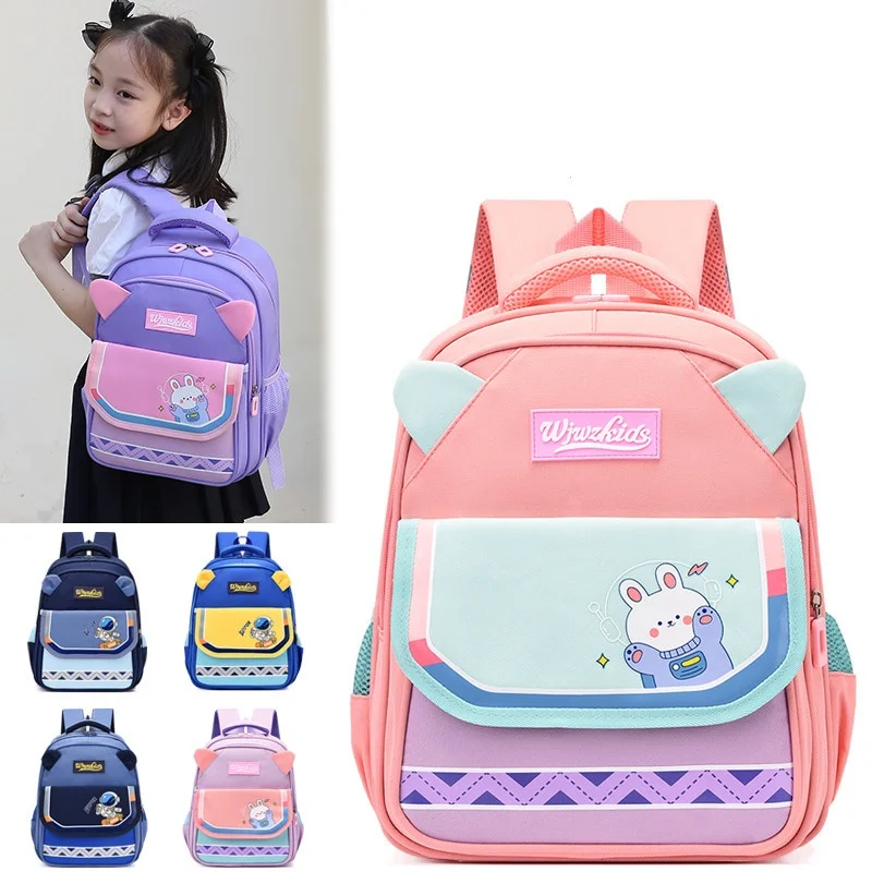 Kids First Grade Cartoon Astronaut Rabbit Small Schoolbags for Girl Boy 2022 New Children Fashion Cute Backpacks In Kindergarten