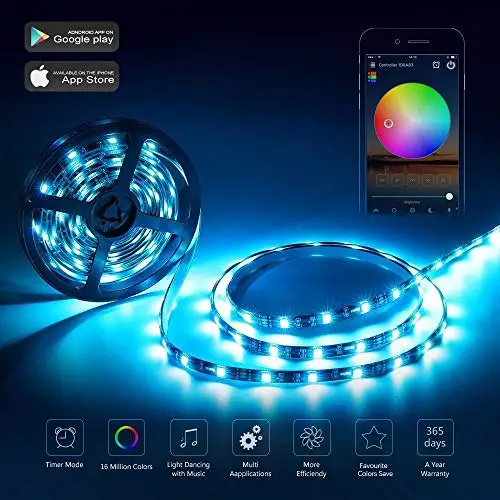 MINI WiFi RGB/RGBW LED Strip Controller 24Key Remote Android/iOS Phone App Controlled 12V Sound Music Activated Timing Function | Освещение
