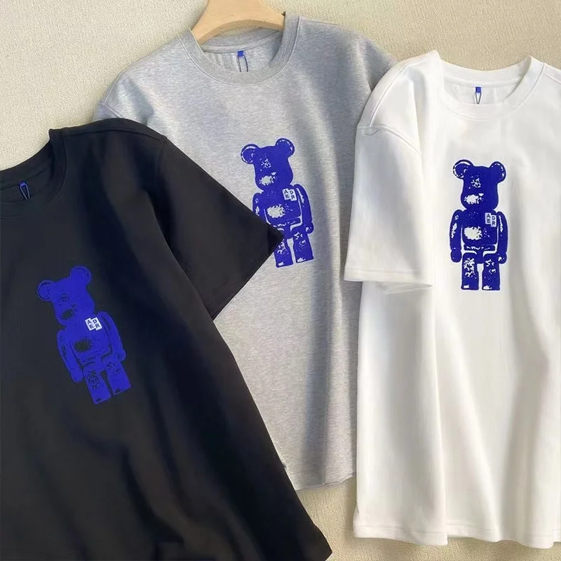 Футболка ADER с круглым вырезом и коротким рукавом для мужчин женщин универсальные