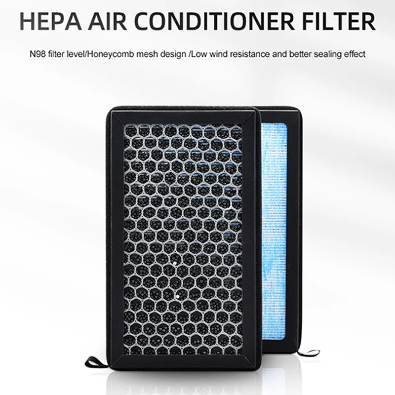 Купи 2 Pcs Car Hepa Activated Carbon Air Filter Air Conditioning Filter Pm2.5 Activated Carbon Filter for Tesla Model3 за 978 рублей в магазине AliExpress
