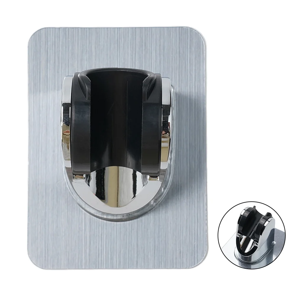 

High Quality Bathroom Shower Bracket Head Holder 1pc 9.5x7x6cm ABS+metal Adjustable Direction Fit Smooth Surfaces