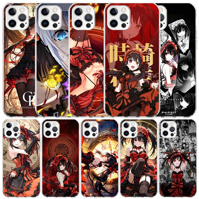 Фото Чехол для iPhone Date A Live Токисаки Куруми с мягким покрытием для моделей 16, 17 Air, 15, 14 Pro Max, 16E, 17E, 13 Mini, 12, 11, 7, SE с принтом №1
