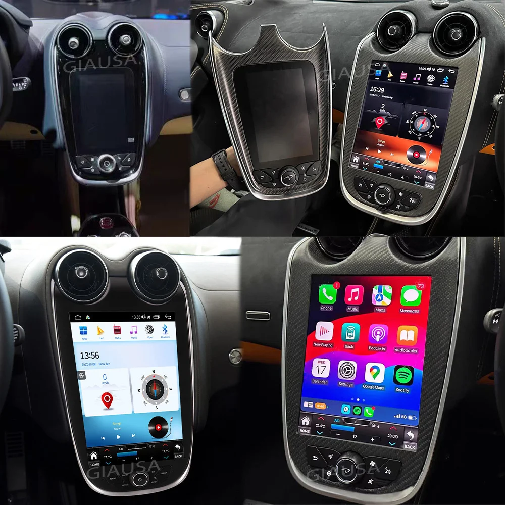 Фото 9,7-дюймовый автомобильный радиоприемник Android 13 для Mclaren 570 GT 2015-2019, DVD, мультимедийный видеоплеер, стерео, авто GPS-навигация, Carplay Carbon 5G №2