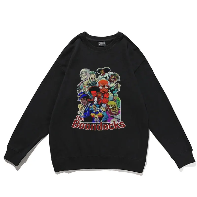

Пуловер The Boondocks Huey and ryли, мужские креативные пуловеры для мужчин и женщин, повседневный свитшот в стиле Харадзюку, забавный мужской свободн...