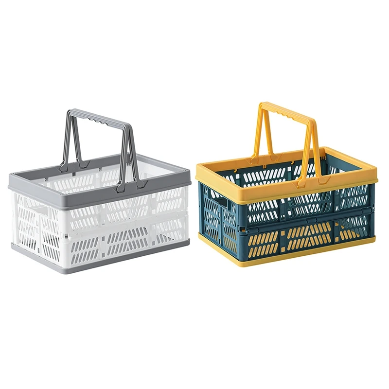 

Большая Пластиковая Складная корзина для хранения, кухонный держатель для фруктов и игрушек, контейнер для косметики, полка для дома, ванно...