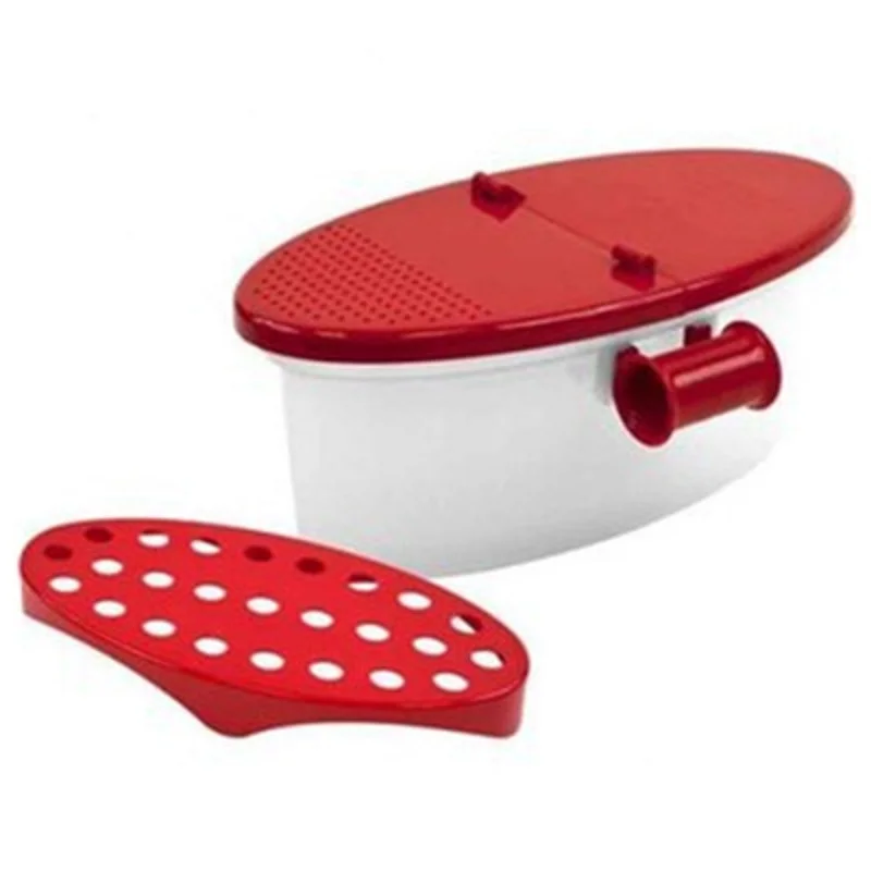

New Spaghetti Box Microwave Cooker Heat Resistant Boat Microwave Steamer Bowl Strainer Pasta Kitchen Tools Spaghetti Boat