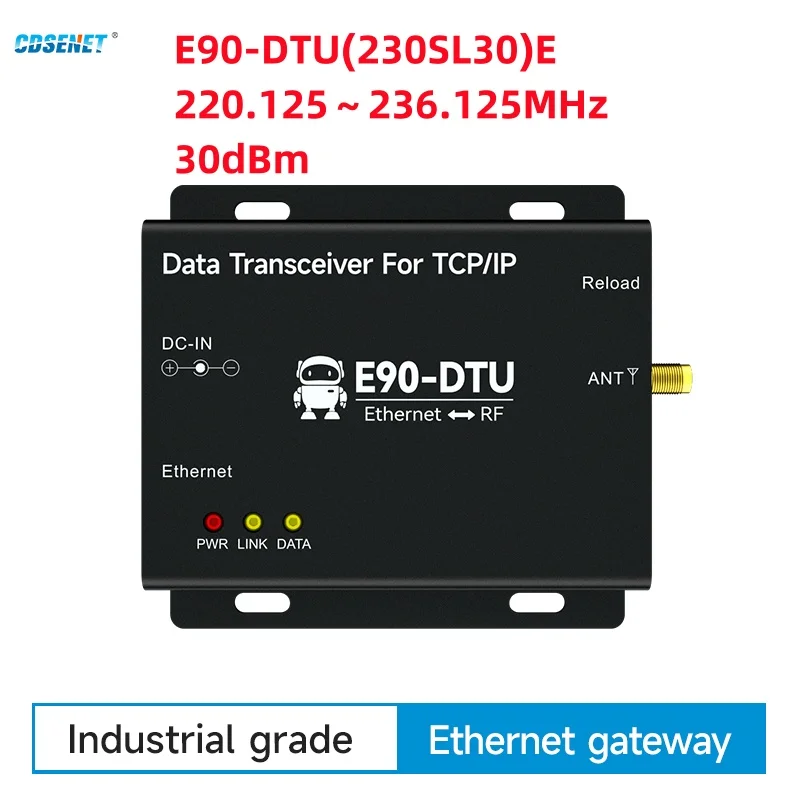 CDSENET Bezprzewodowe urządzenie do transmisji danych Lora 230 MGHz Philips Gateway Ethernet 30 dBm dla dużej odległo...