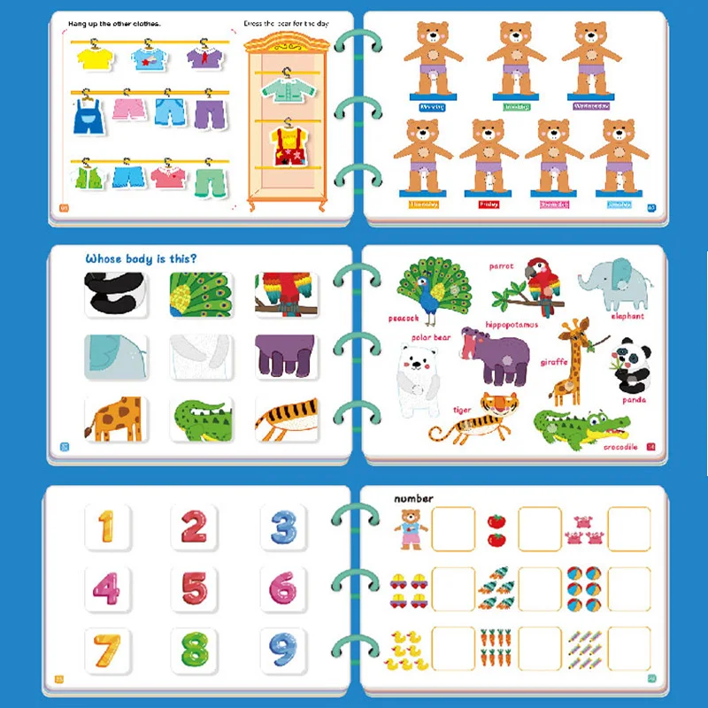 Детская занятая книга Монтессори доска Ранняя детская головоломка книжка для