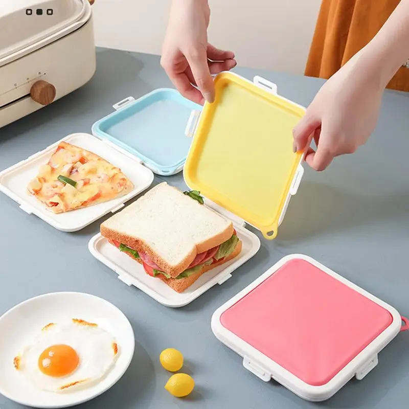 

Kids Sandwich Container Healthy Reusable Sandwich Containers With Snap And Lid Design Portable Lunch Box