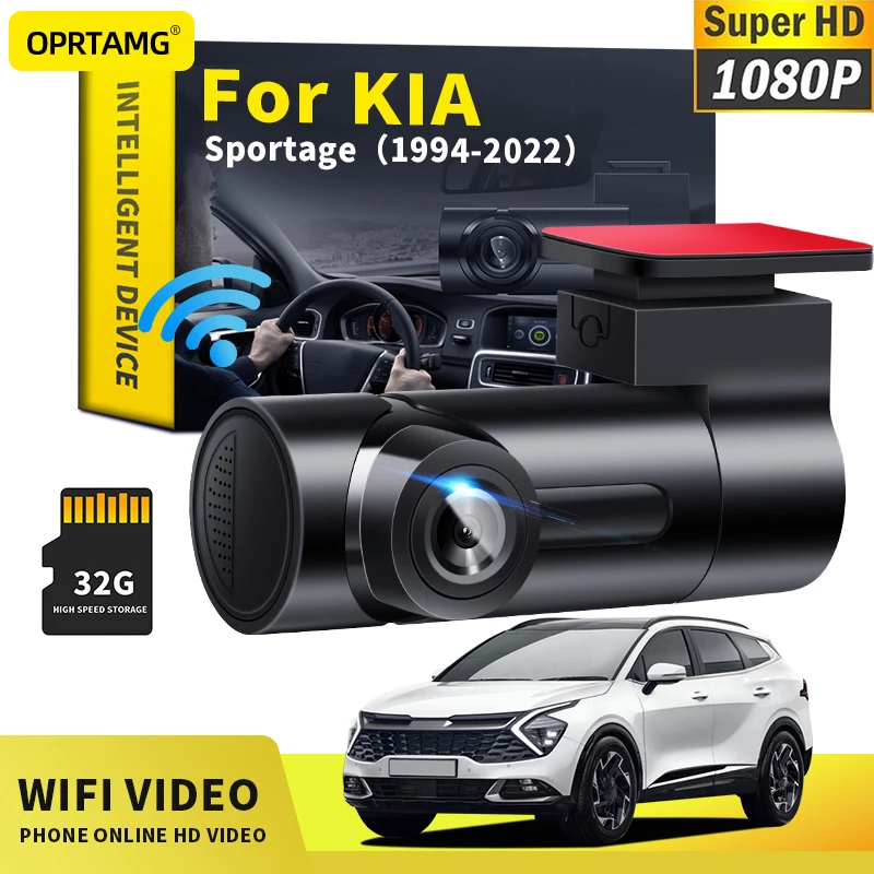 

OPRTAMG Car Dashcam Car DVR MSC 1080P HD Camera WiFi dash cam draadloos For KIA Sportage 1994 1995 1996 1997-2019 2020 2021 2022