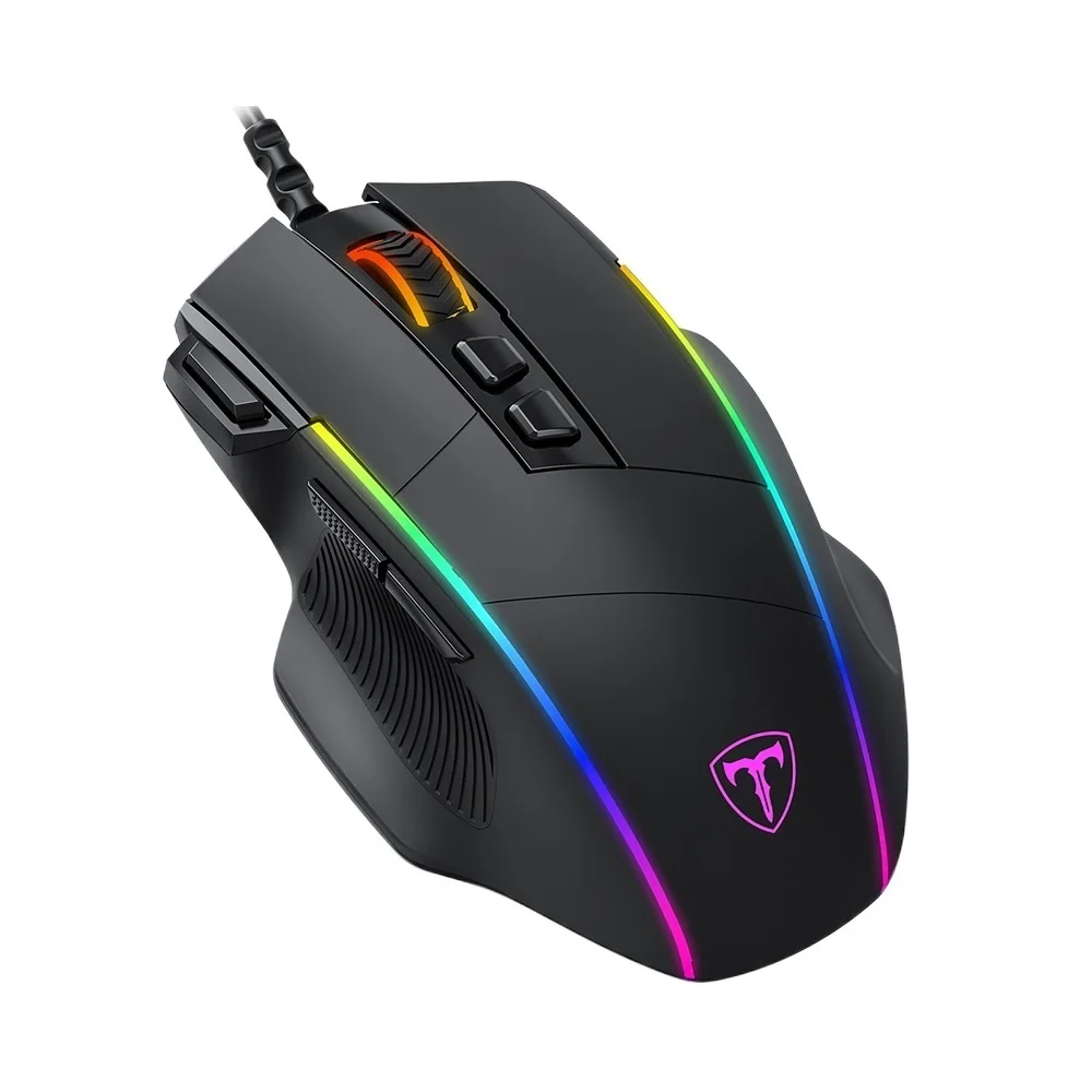 

Мышь Компьютерная PC278 игровая Проводная с RGB-подсветкой, 8000DPI, 8 программируемых кнопок