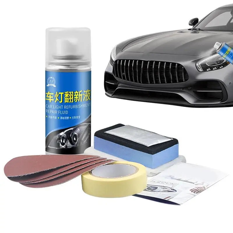

Car Headlight Cleaning Spray 5.6oz Auto Headlight Restoration Liquid Not Greasy Auto Headlamp Restoration Spray Cleaning Effect