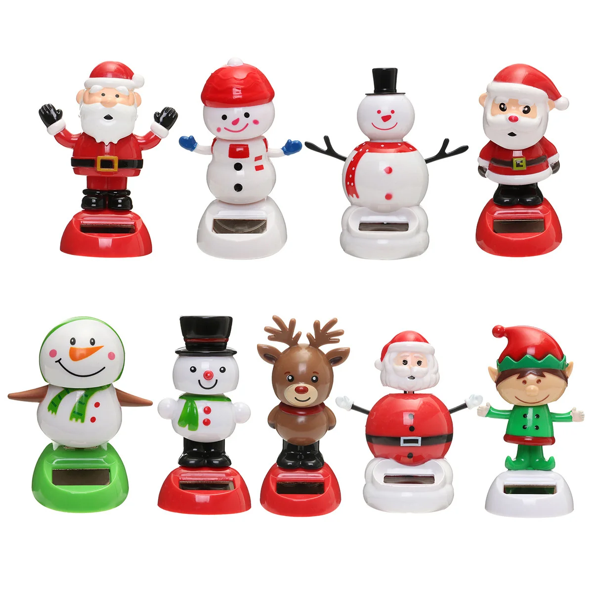 

Theme Christmas Solar Energy Dancing Shaking Head Toy Car Interior Decompression Dashboard Decoration Auto Accessories