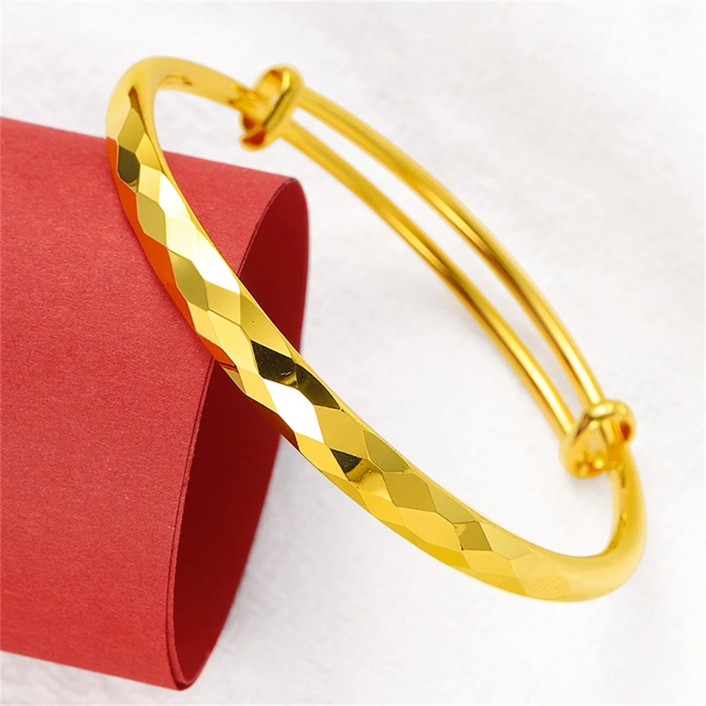 

Women's Hand Bracelets Gold Color Rhombus Cuff Bangle Adjustable Wristband Pulsera Femme Trendy Jewelry Accessories Bijoux